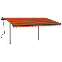 Thumbnail for Automatische Markise mit LED & Windsensor 4,5x3,5m Orange Braun