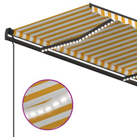 Thumbnail for Automatische Markise mit LED & Windsensor 5x3,5 m Gelb & Weiß