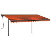 Thumbnail for Automatische Markise mit LED & Windsensor 5x3,5 m Orange Braun