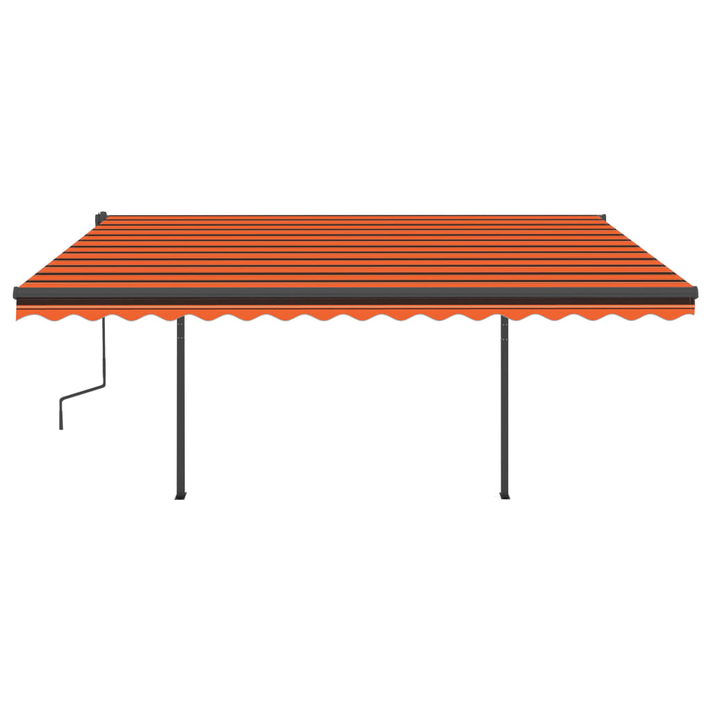 Automatische Markise mit LED & Windsensor 5x3,5 m Orange Braun