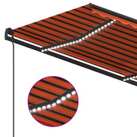 Thumbnail for Automatische Markise mit LED & Windsensor 5x3,5 m Orange Braun
