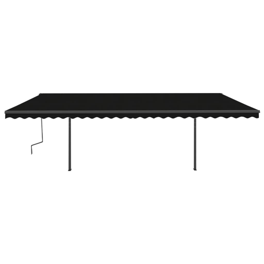 Automatische Markise mit LED & Windsensor 6x3,5 m Anthrazit