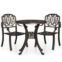Thumbnail for 3-tlg. Bistro-Set Aluminiumguss Bronzen