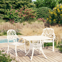 Thumbnail for 3-tlg. Bistro-Set Aluminiumguss Weiß