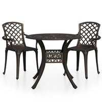 Thumbnail for 3-tlg. Bistro-Set Aluminiumguss Bronzen