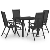 Thumbnail for 5-tlg. Garten-Essgruppe Aluminium Schwarz
