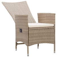 Thumbnail for 7-tlg. Garten-Essgruppe Poly Rattan Beige