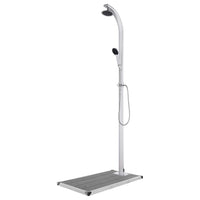 Thumbnail for Gartendusche mit Grauer Bodenplatte 220 cm Aluminium