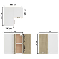 Thumbnail for Eckhängeschrank Sonoma-Eiche 57x57x60 cm Holzwerkstoff