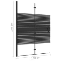 Thumbnail for Faltbare Duschkabine ESG 100x140 cm Schwarz