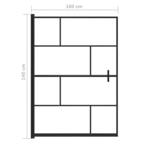 Thumbnail for Duschkabine ESG 100x140 cm Schwarz