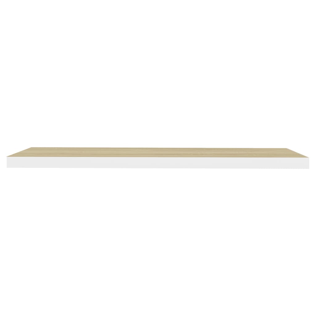 Schweberegal Eichenoptik und Weiß 90x23,5x3,8 cm MDF