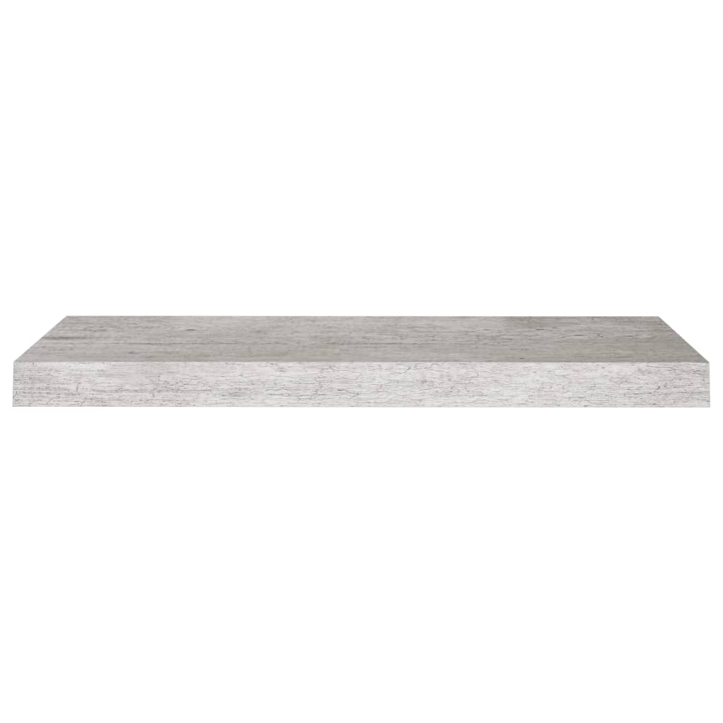 Schweberegale 2 Stk. Betongrau 60x23,5x3,8 cm MDF