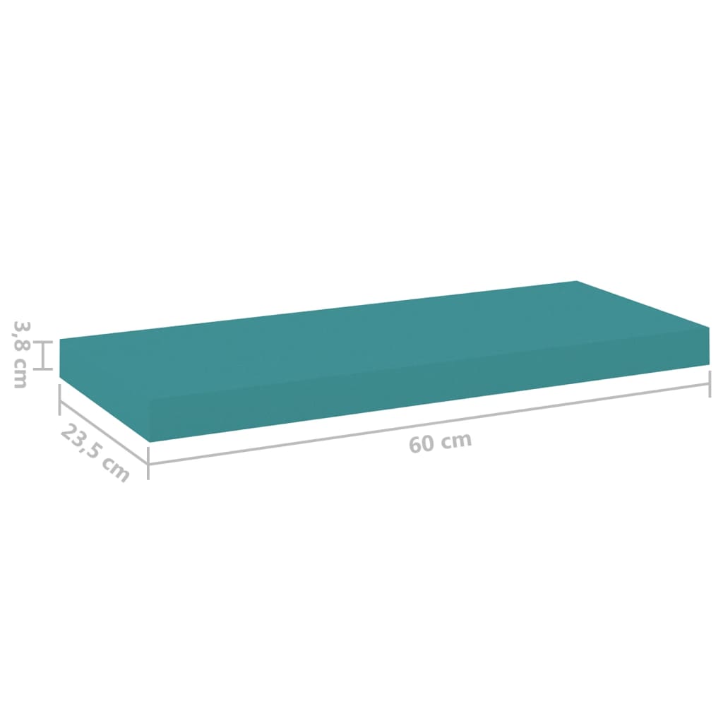 Schweberegal Blau 60x23,5x3,8 cm MDF