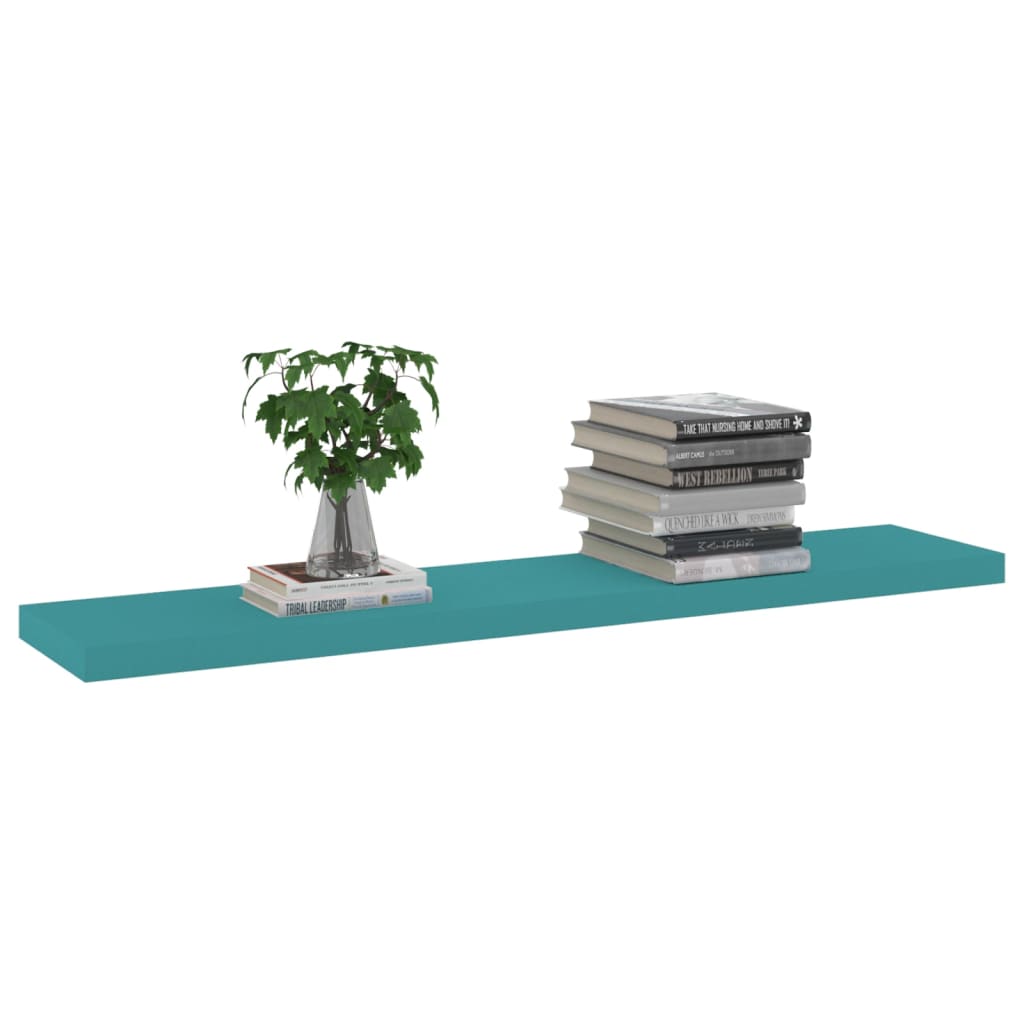 Schweberegale 2 Stk. Blau 120x23,5x3,8 cm MDF