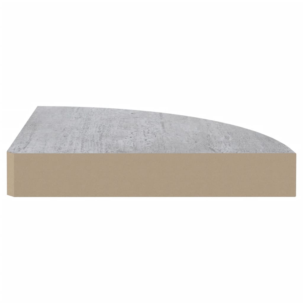 Eck-Wandregal 2 Stk. Betongrau 25x25x3,8 cm MDF