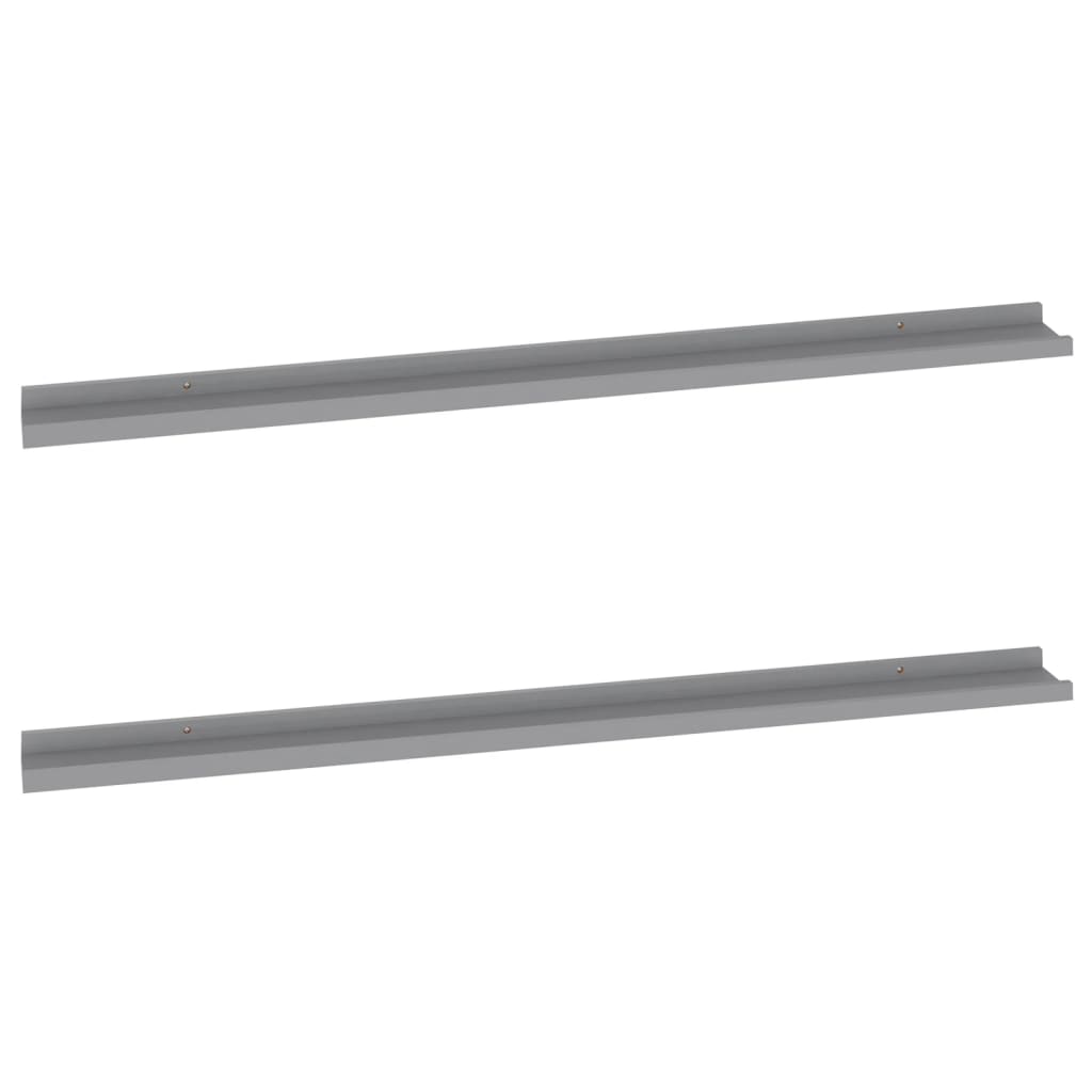 Wandregale 2 Stk. Grau 115x9x3 cm