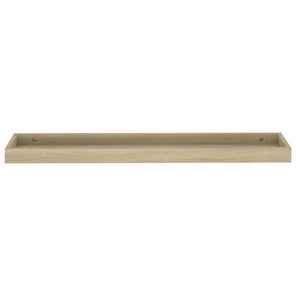 4 Stk. Wandregale Loggia 80x15x4 cm MDF Eichen-Optik