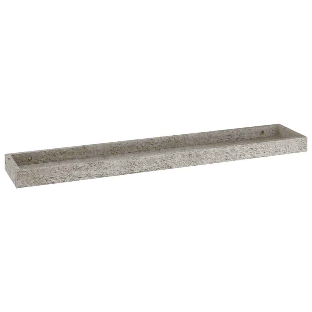 Wandregale Loggia 4 Stk. Betongrau 80x15x4 cm MDF