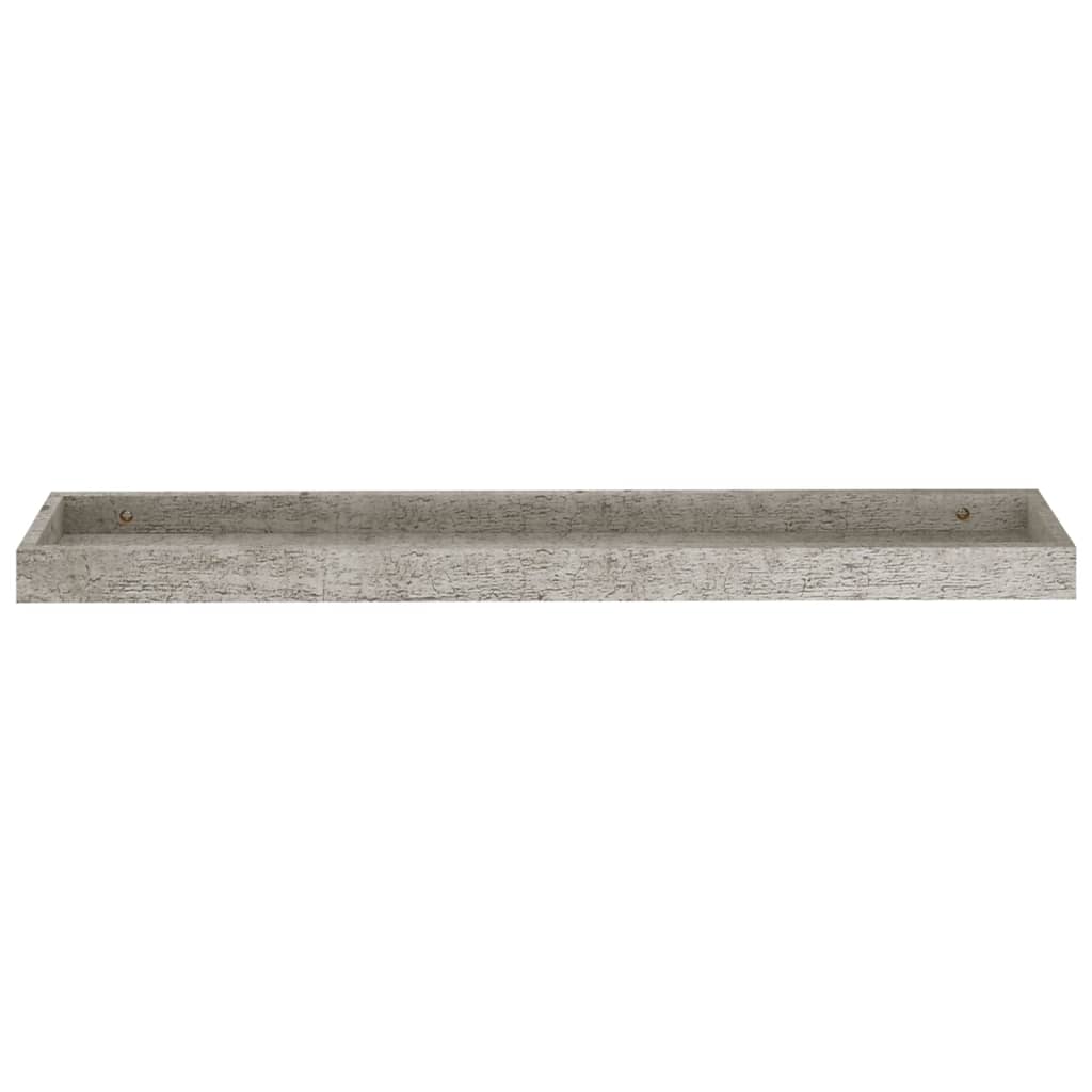 Wandregale Loggia 4 Stk. Betongrau 80x15x4 cm MDF