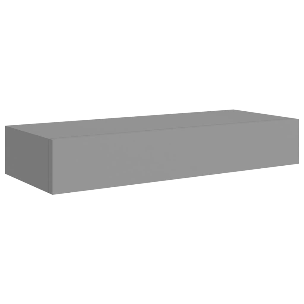 Wand-Schubladenregal Grau 60x23,5x10 cm MDF