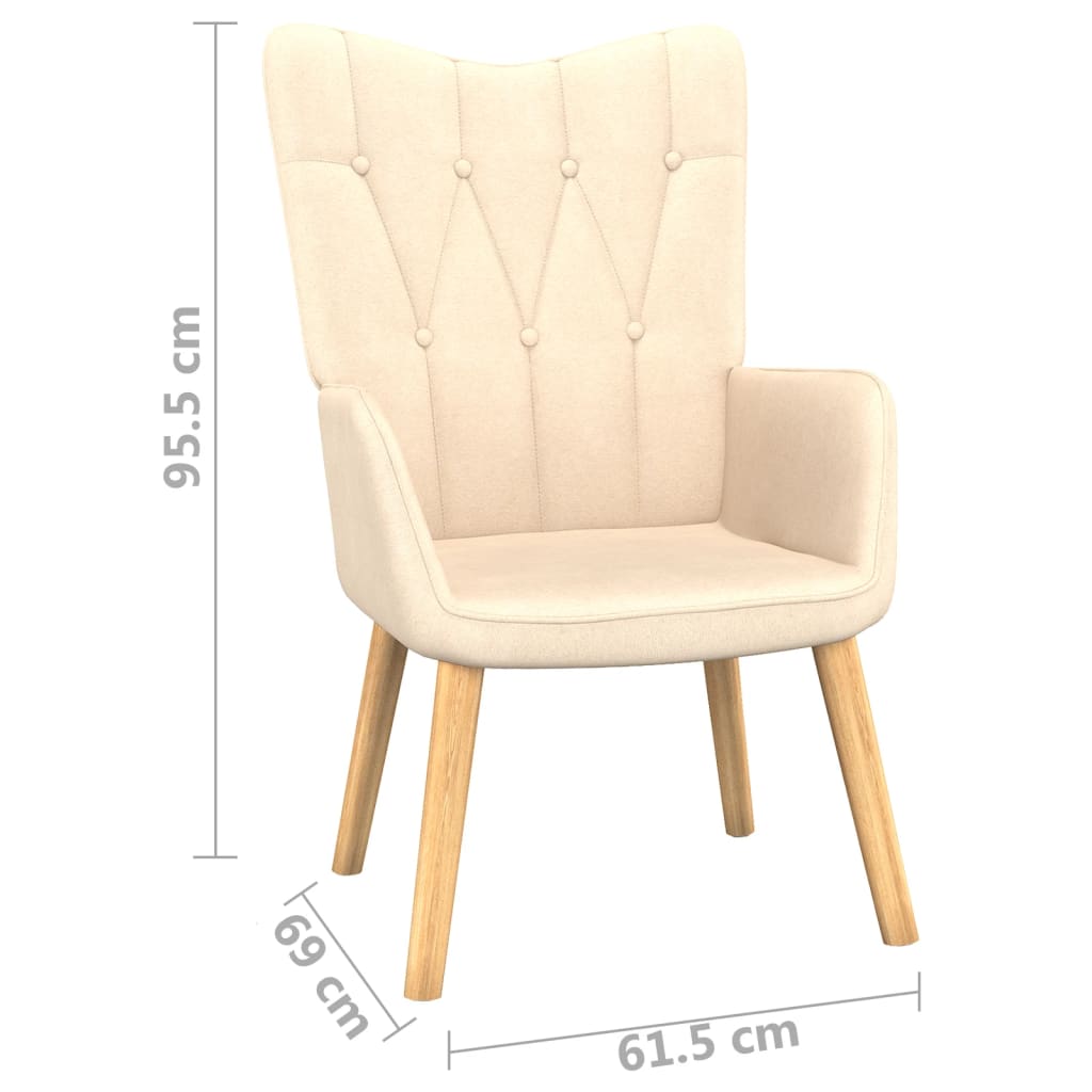 Relaxsessel Creme Stoff