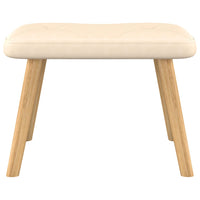 Thumbnail for Relaxsessel mit Hocker Creme Stoff