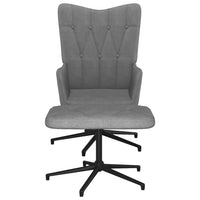 Thumbnail for Relaxsessel mit Hocker Dunkelgrau Stoff