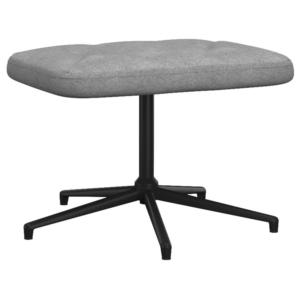 Relaxsessel mit Hocker Dunkelgrau Stoff