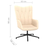 Thumbnail for Relaxsessel mit Hocker Creme Stoff