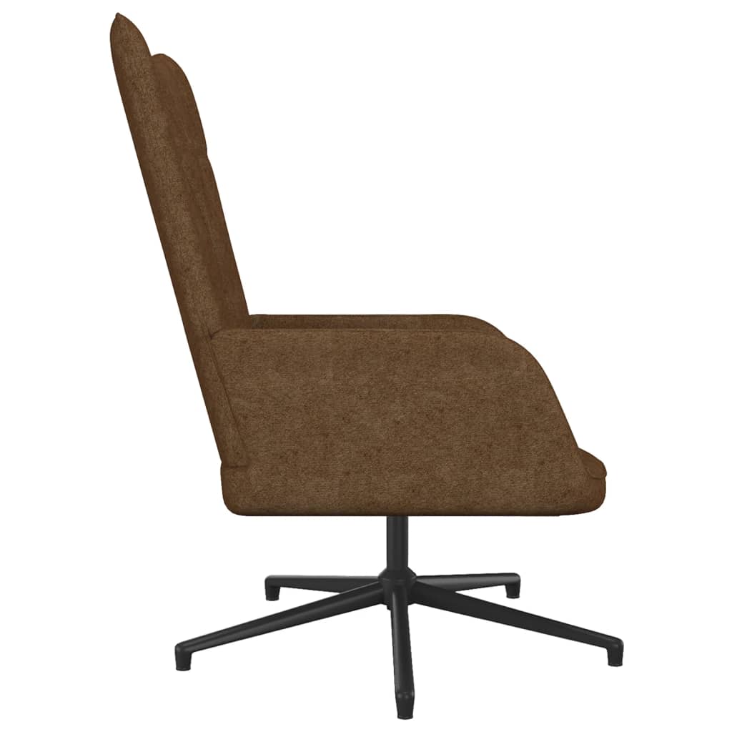 Relaxsessel mit Hocker Braun Stoff