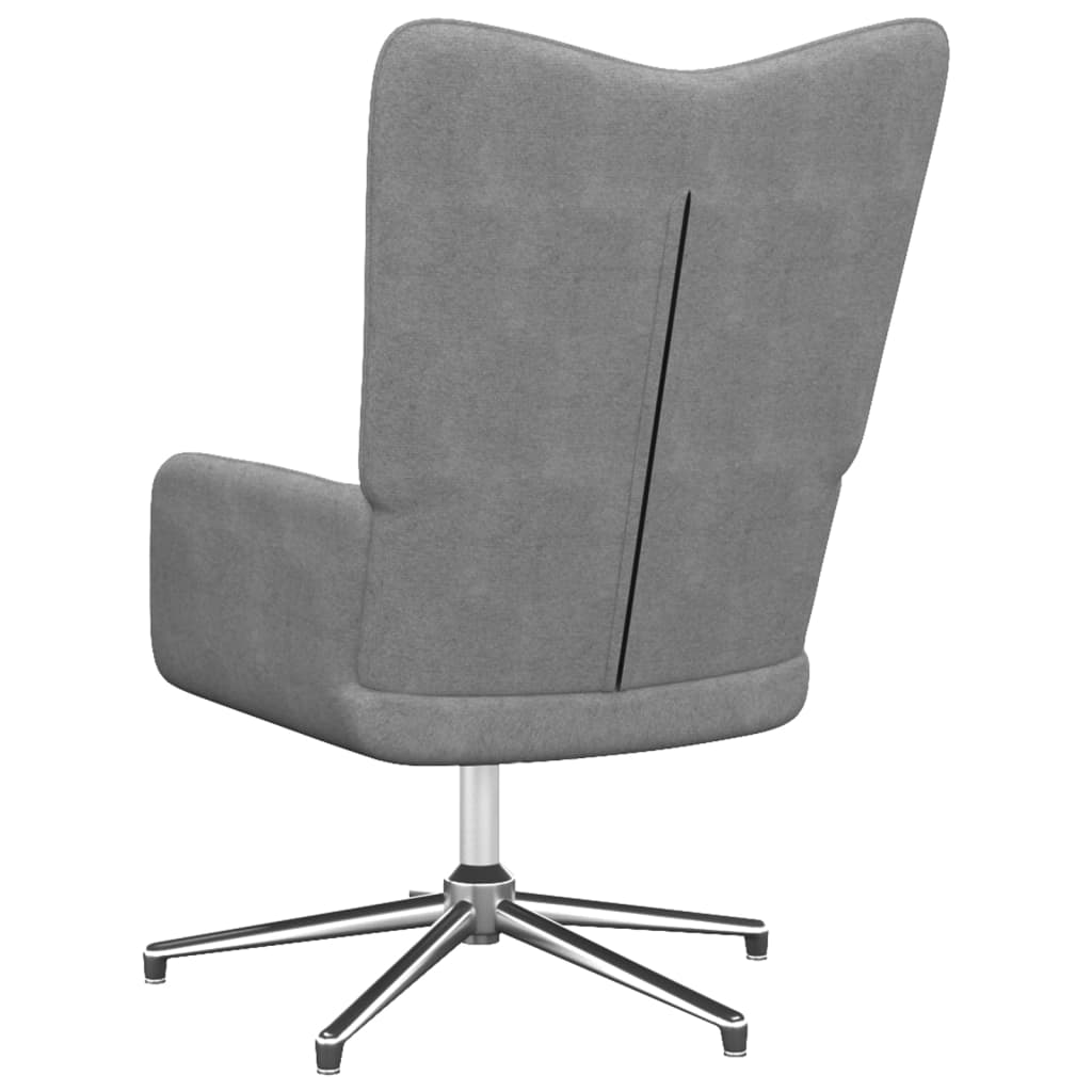 Relaxsessel mit Hocker Dunkelgrau Stoff