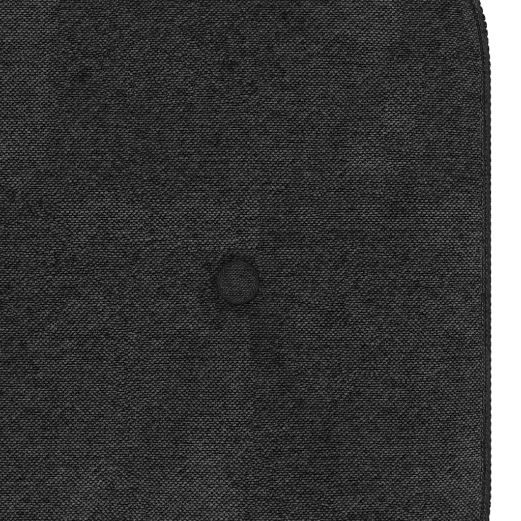 Relaxsessel mit Hocker Schwarz Stoff