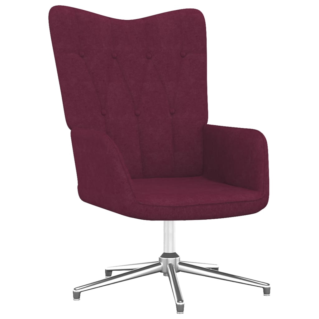 Relaxsessel mit Hocker Lila Stoff