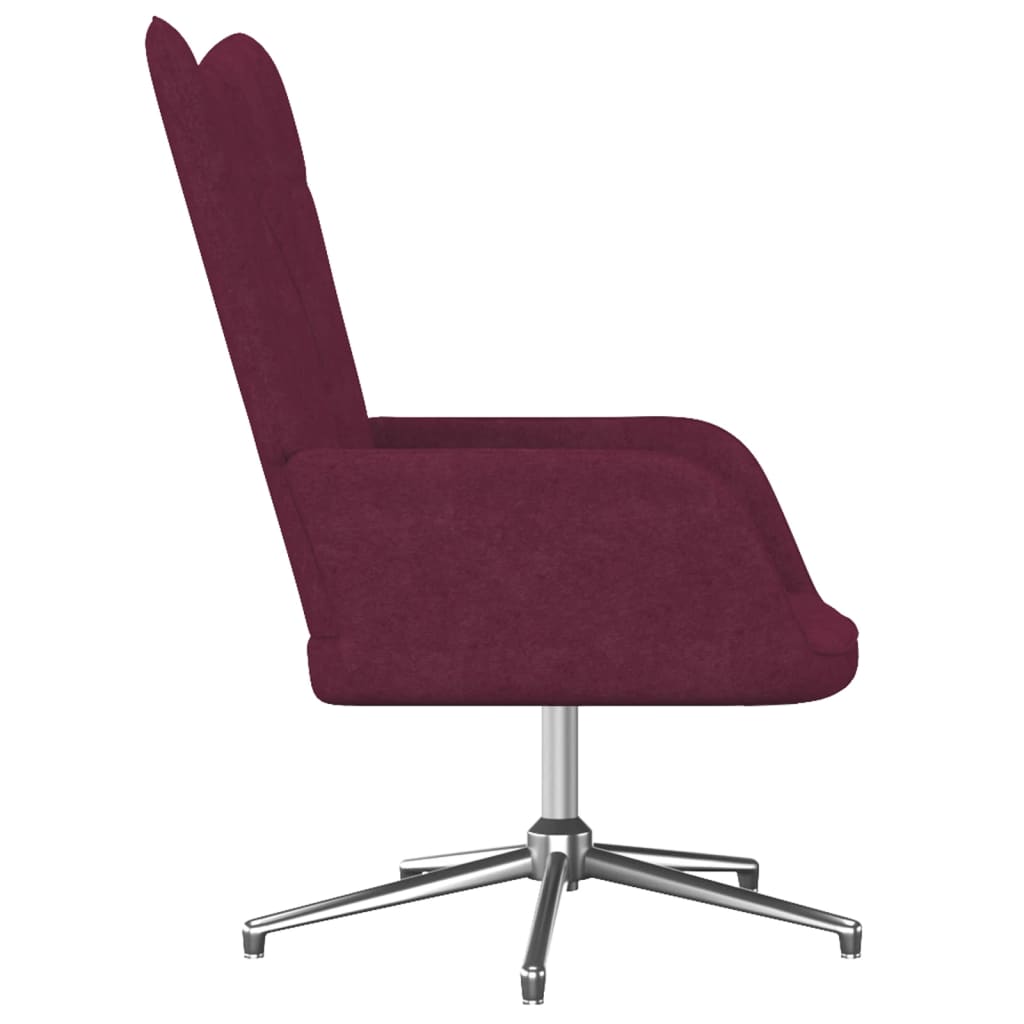 Relaxsessel mit Hocker Lila Stoff