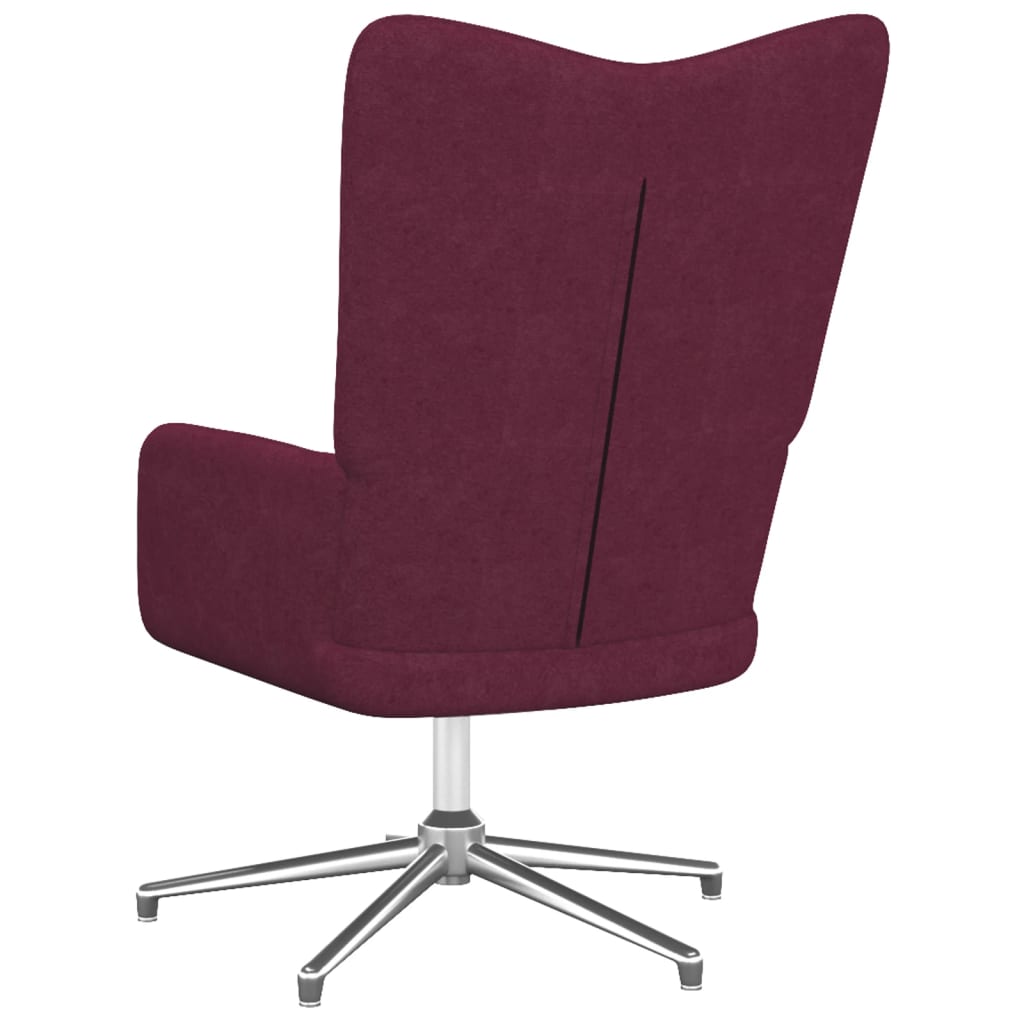 Relaxsessel mit Hocker Lila Stoff