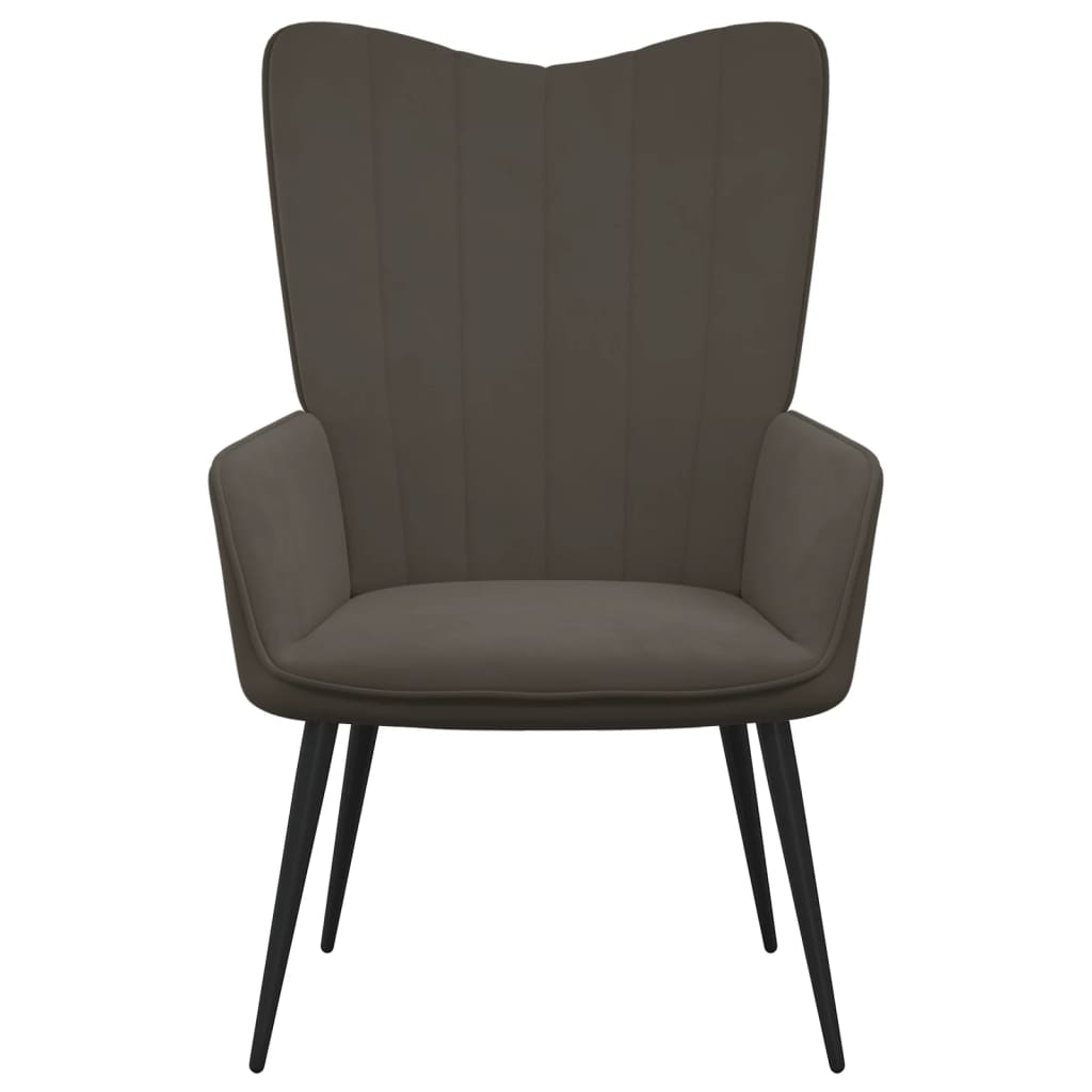 Relaxsessel Dunkelgrau Samt