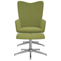 Thumbnail for Relaxsessel mit Hocker Hellgrün Samt