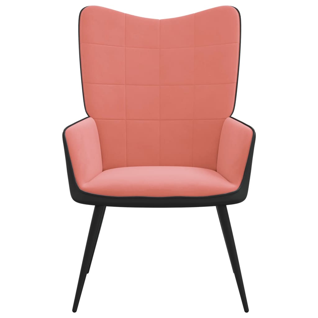 Relaxsessel Rosa Samt und PVC
