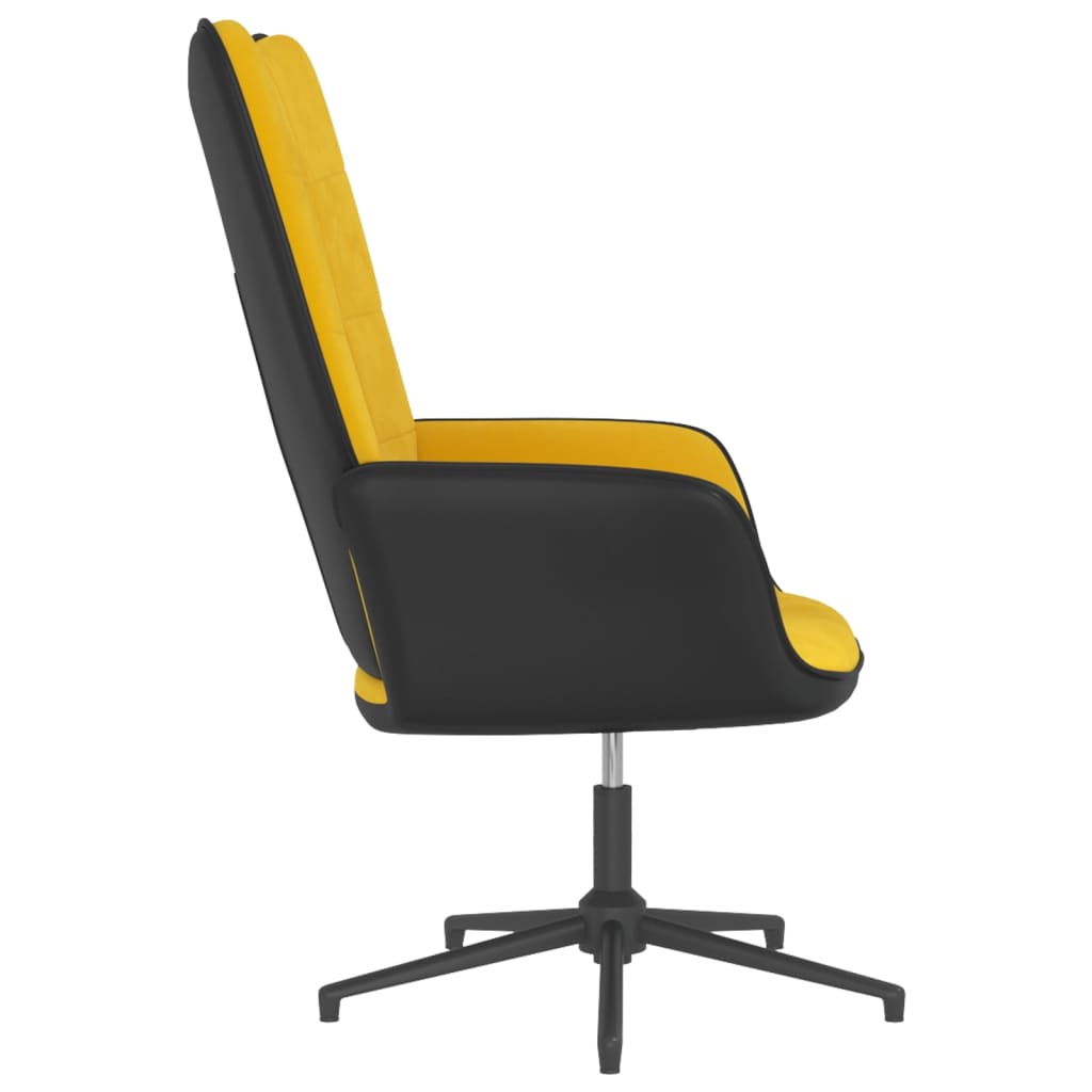 Relaxsessel Senfgelb Samt und PVC