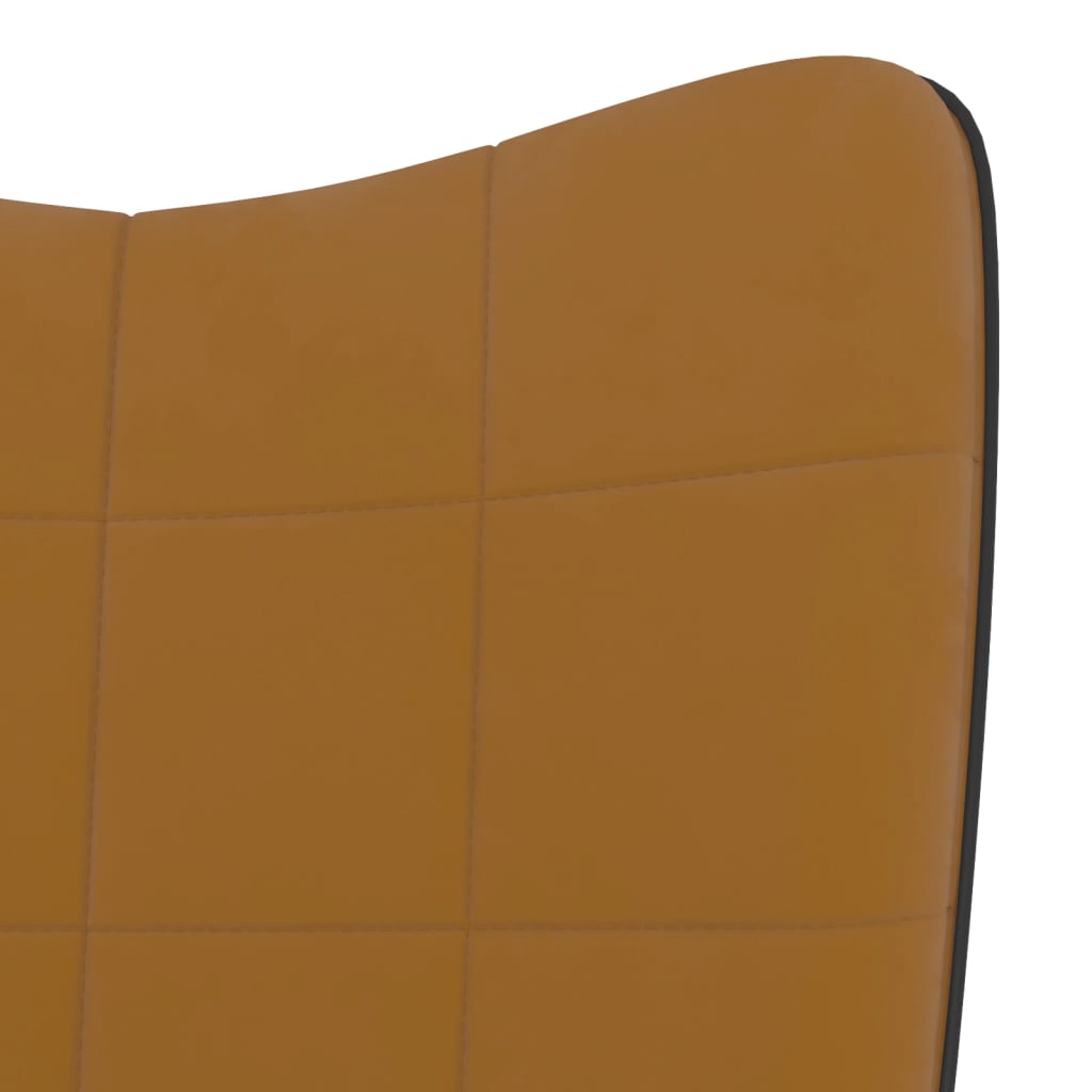 Relaxsessel Braun Samt und PVC