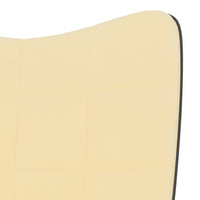 Thumbnail for Relaxsessel Cremeweiß Samt und PVC