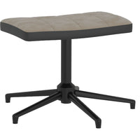 Thumbnail for Relaxsessel mit Hocker Hellgrau Samt und PVC