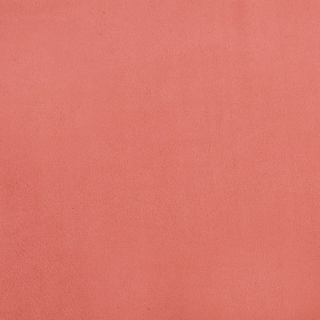 Relaxsessel mit Hocker Rosa Samt und PVC