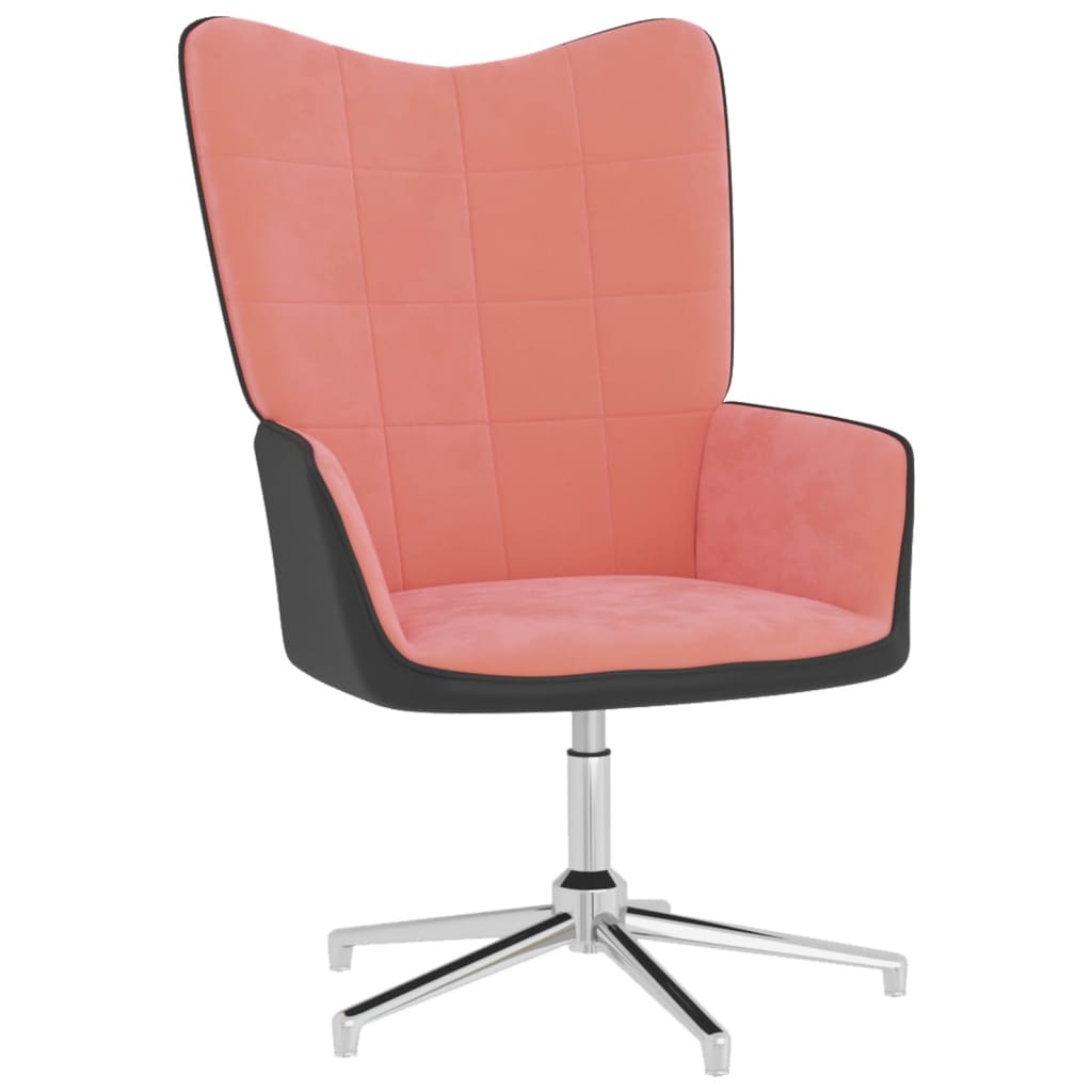 Relaxsessel Rosa Samt und PVC
