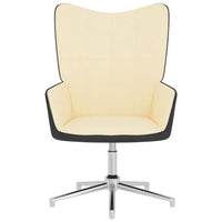 Thumbnail for Relaxsessel Cremeweiß Samt und PVC