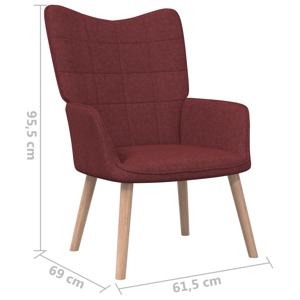 Relaxsessel Weinrot Stoff