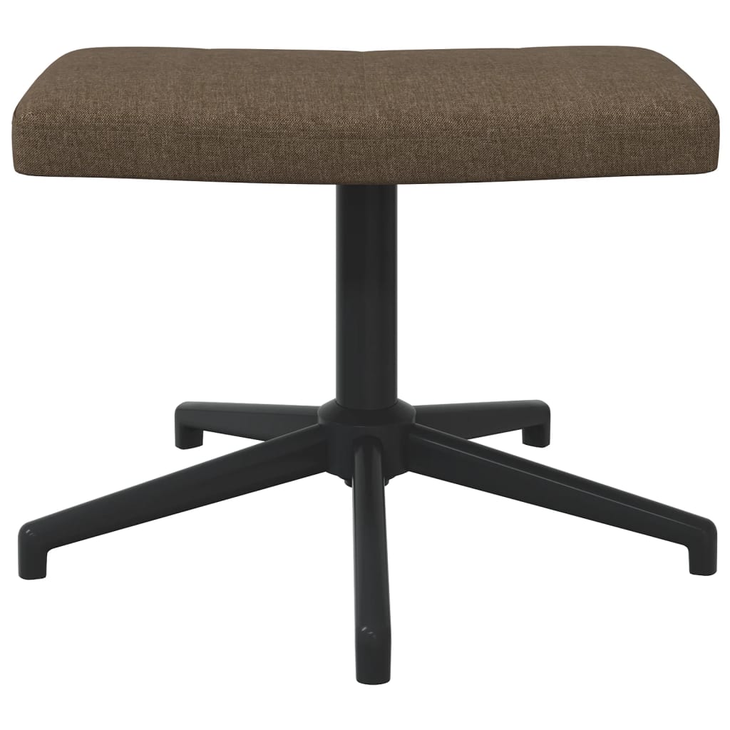 Relaxsessel mit Hocker Braun Stoff