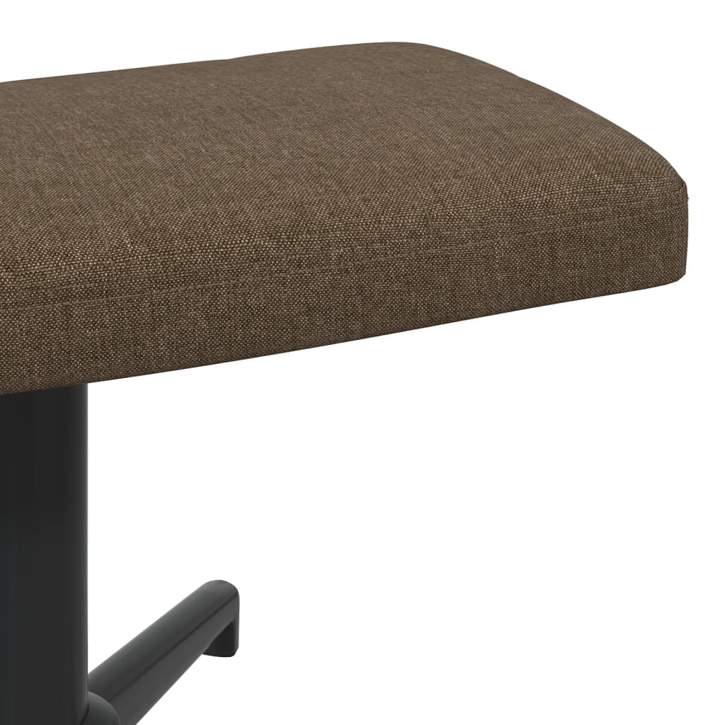 Relaxsessel mit Hocker Braun Stoff