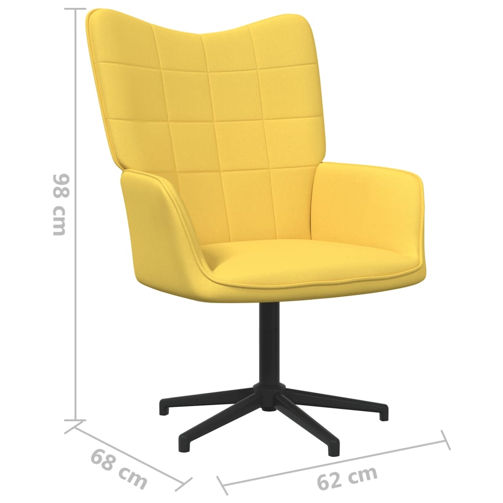 Relaxsessel mit Hocker Senfgelb Stoff
